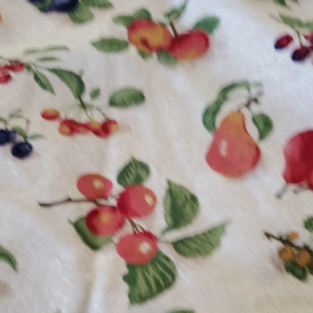Longaberger Authentic XL Oval Picnic Tote Liner Fruit Medley